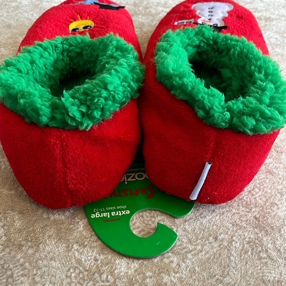 Brand New Ugly Christmas Snoozies Cozy Red Green Slippers Funny Snowman Non-Skid - Picture 9 of 12